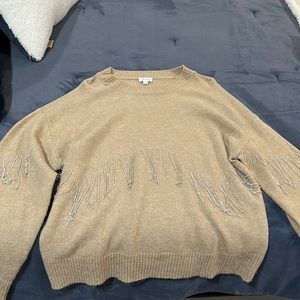 Tan Sequin sweater!